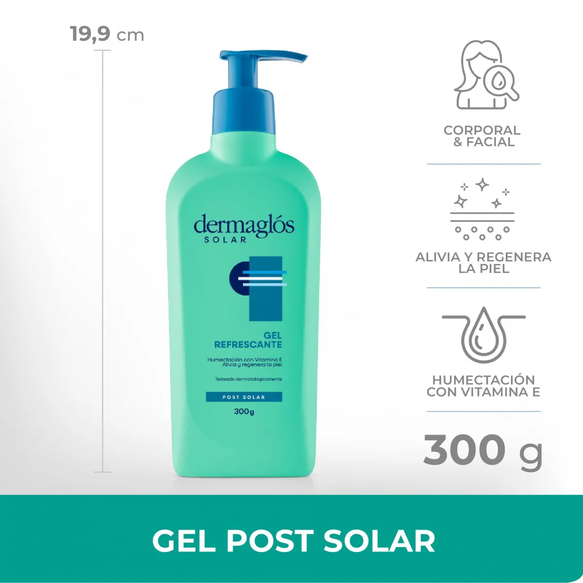 DERMAGLÓS POST SOLAR GEL x 300 - Imagen 3
