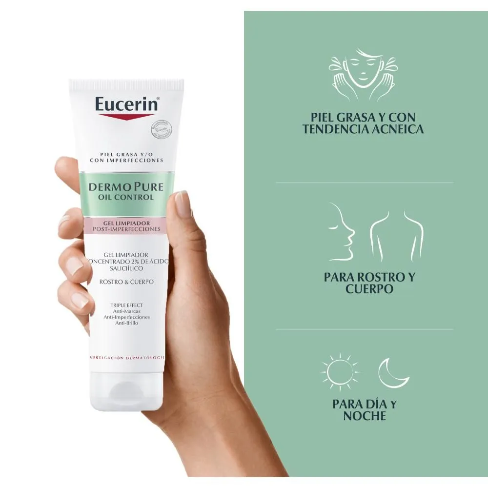 EUCERIN DERMOPURE GEL LIMPIADOR TRIPLE EFFECT X 150ml - Imagen 3
