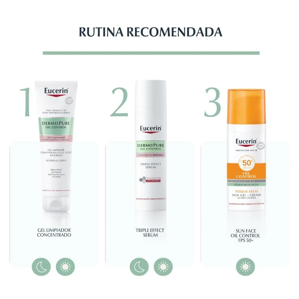 EUCERIN DERMOPURE GEL LIMPIADOR TRIPLE EFFECT X 150ml - Imagen 6