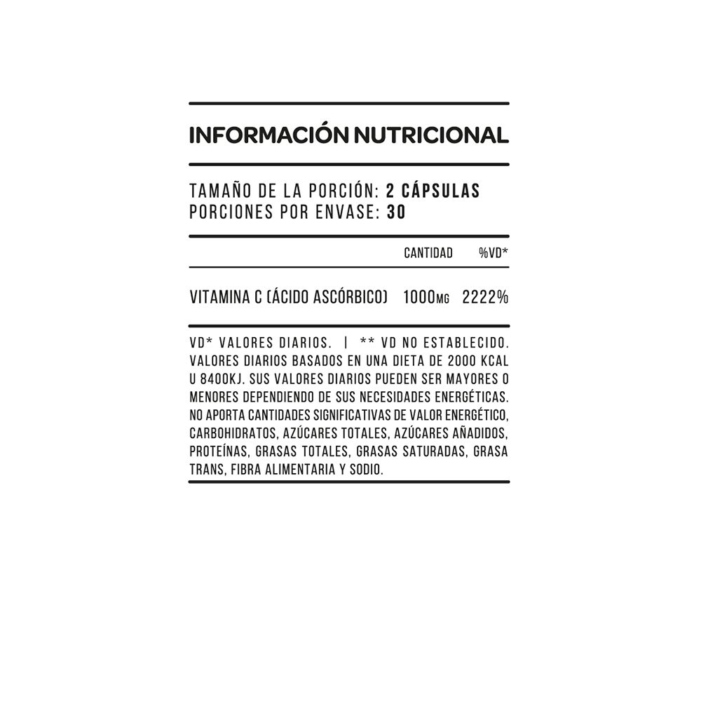 VITAMINA C STAR NUTRITION X 60 CAPSULAS - Imagen 2