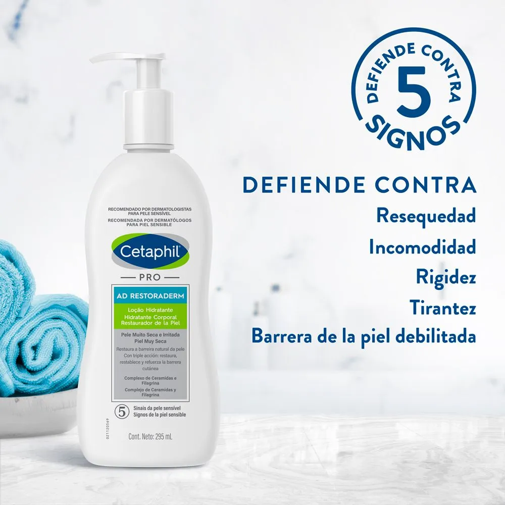 CETAPHIL PRO AD RESTORADERM LOCION HIDRATANTE X 295ml - Imagen 4