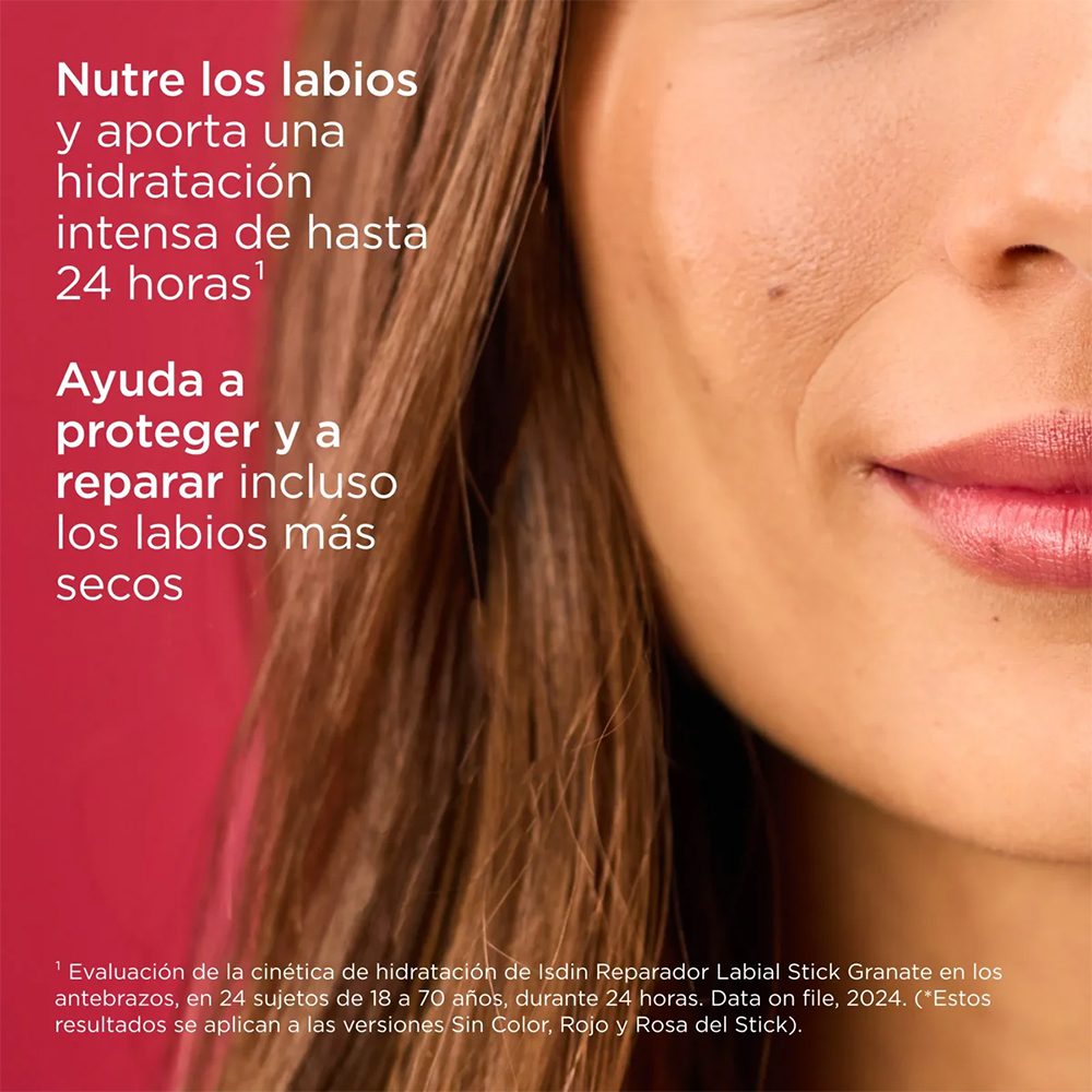 ISDIN REPARADOR LABIAL STICK CON ÁCIDO HIALURÓNICO ROJO X 4 Gramos - Imagen 3