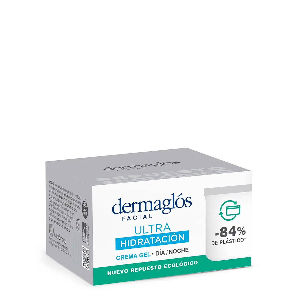 DERMAGLÓS FACIAL ULTRA HIDRATACIÓN CREMA GEL DÍA Y NOCHE REPUESTO X 50 - Imagen 2