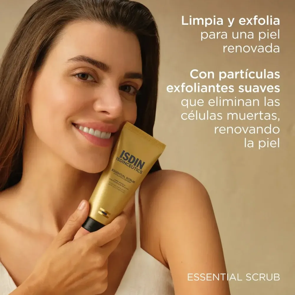 ISDIN ESSENTIAL SCRUB LIMPIADOR FACIAL EXFOLIANTE X 100g - Imagen 2