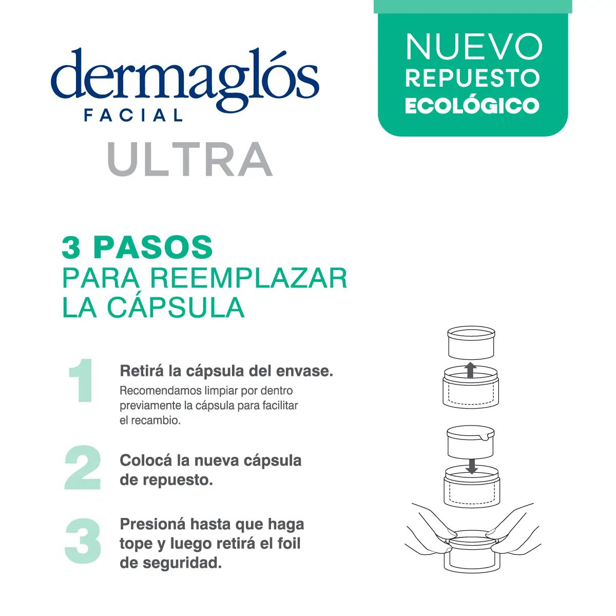 DERMAGLOS FACIAL ULTRA ESTRUCTURA CREMA HIDRATANTE DE NOCHE REPUESTO X 50 - Imagen 5