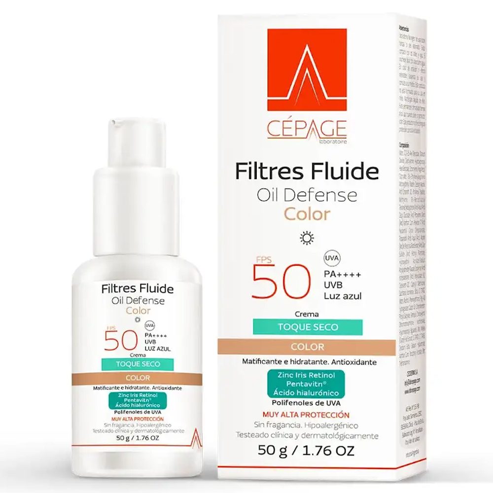 CEPAGE FILTRES FLUIDE OIL DEFENSE COLOR SOLAR Fps50 X 50 Gramos - Imagen 2