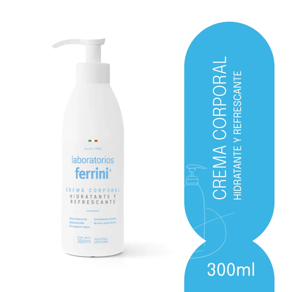 FERRINI CREMA CORPORAL HIDRATANTE Y REFRESCANTE X 300ml - Imagen 2