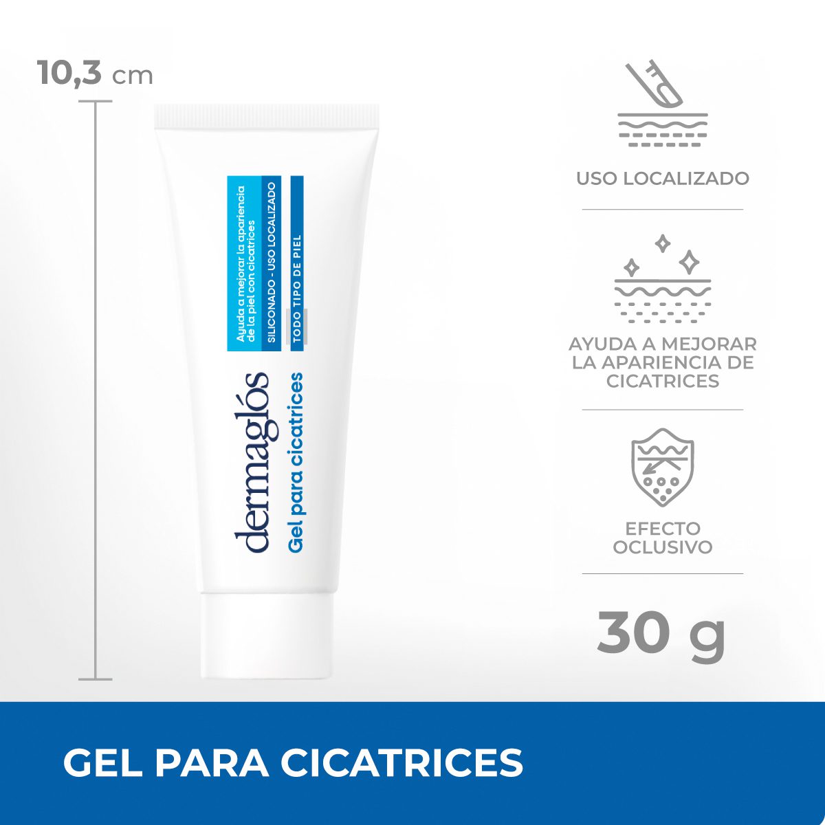 DERMAGLOS GEL PARA CICATRICES REPARADOR SILICONADO X 30 Gramos - Imagen 4