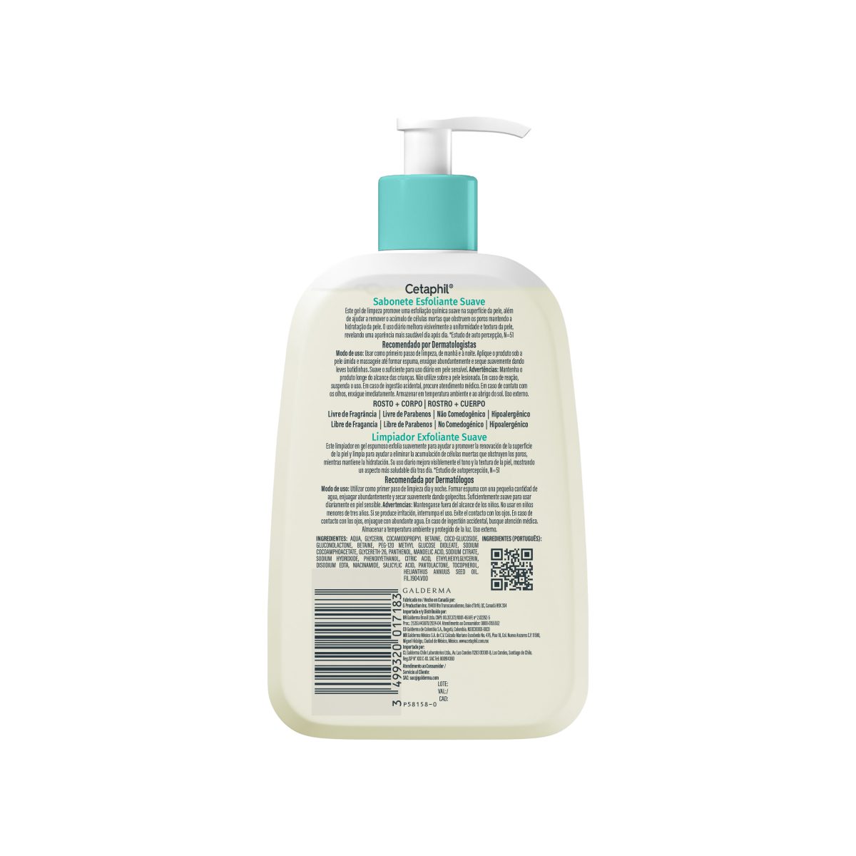 CETAPHIL LIMPIADOR EXFOLIANTE SUAVE FACIAL PIEL SENSIBLE X 236ml - Imagen 2