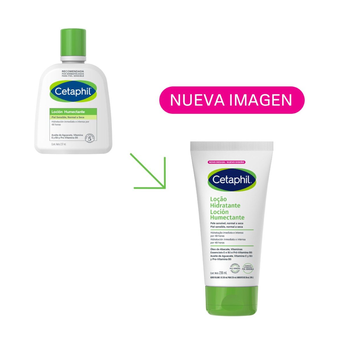 CETAPHIL LOCION HUMECTANTE PIEL SENSIBLE X 236ml - Imagen 3