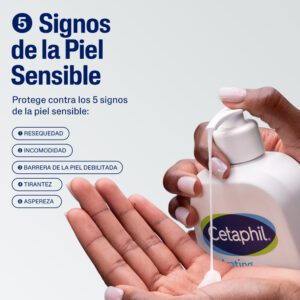 CETAPHIL CREMA LIMPIADORA ESPUMOSA HIDRATANTE FACIAL PIEL SENSIBLE X 473ml - Imagen 6